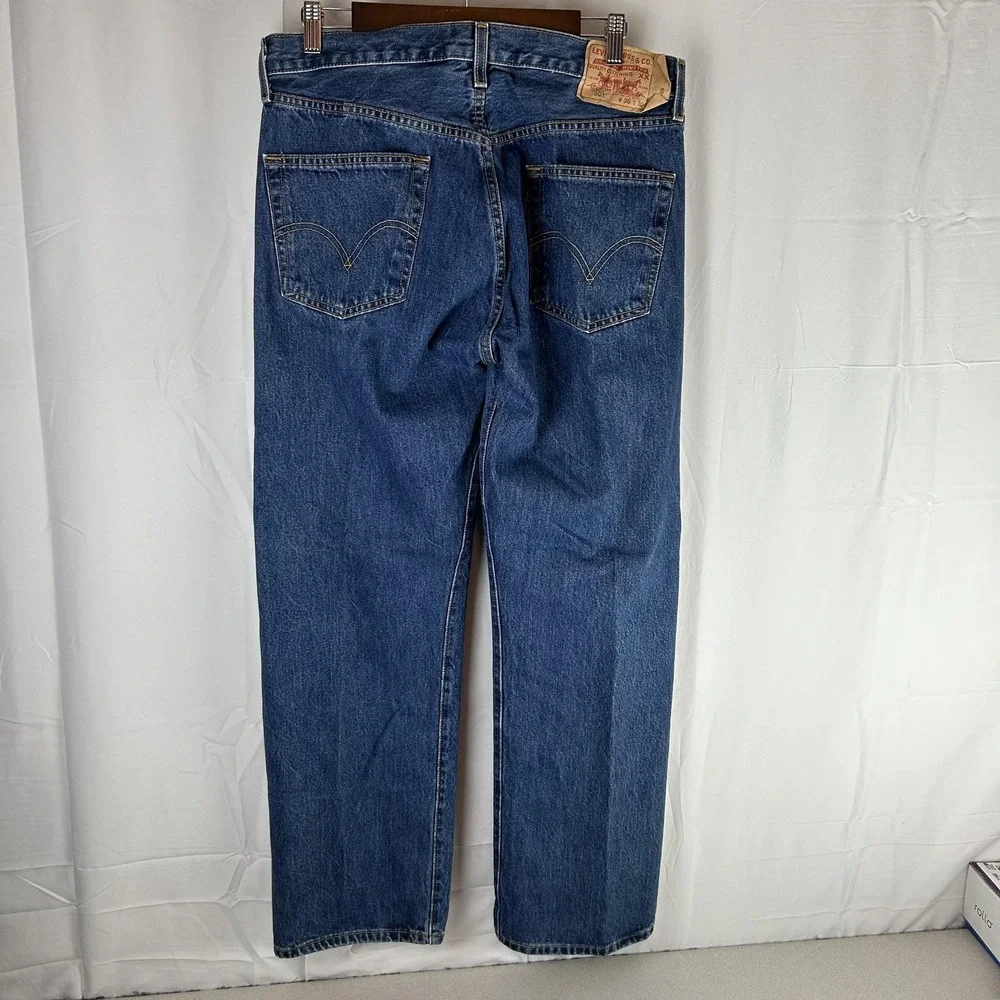 VTG Levis 501‎ Jeans Mens 36x30 (fit 34x30) Blue Button Fly Straight Leg Denim